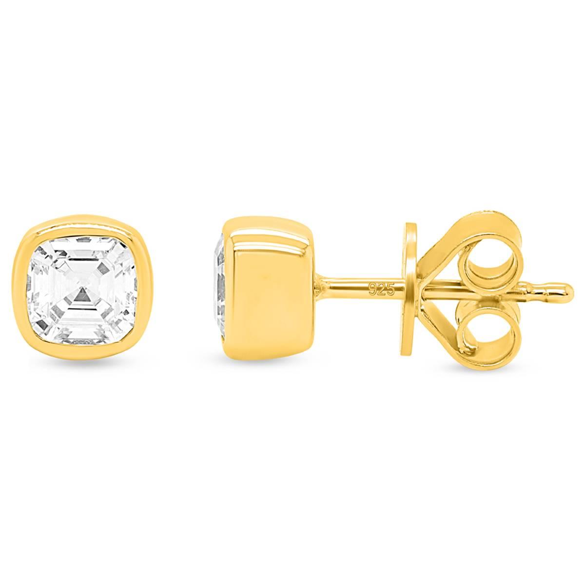 Nova Star(R) Gold Plated Sterling Silver Lab Grown Diamond Earrings