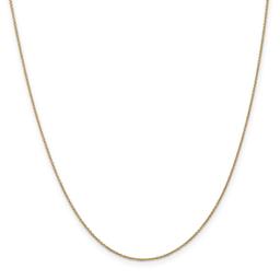 Unisex Gold Classics(tm) .9mm. 14k Gold Cable Chain Necklace