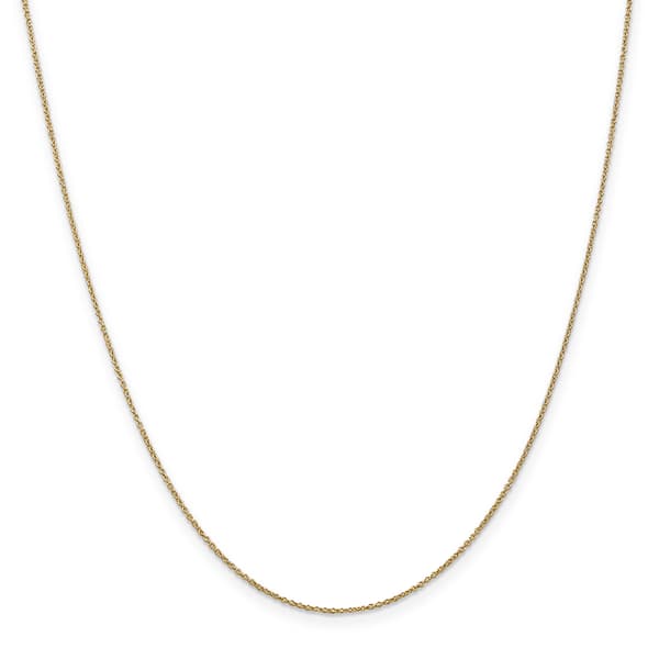 Unisex Gold Classics(tm) .9mm. 14k Gold Cable Chain Necklace - image 