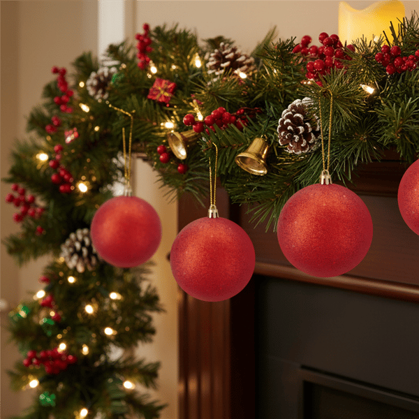 Northlight Red Glittered Shatterproof Christmas Ball Ornament