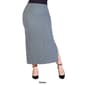 Plus Size 24/7 Comfort Apparel Ribbed Knit Side Slit Maxi Skirt - image 5