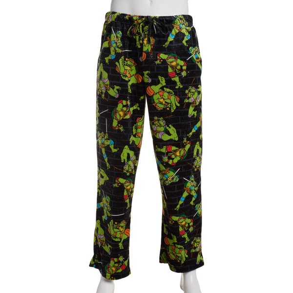 Mens Teenage Mutant Ninja Turtles Silky Lounge Pajama Pants - image 