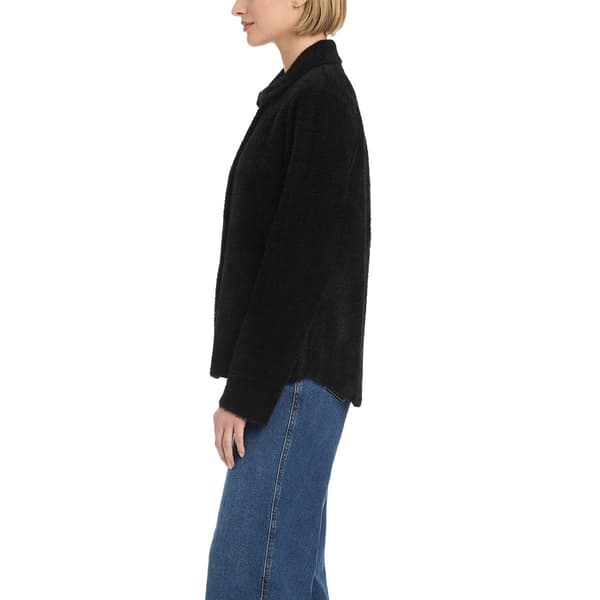 Womens Vince Camuto Single Breasted Short Stretch Knit Coat