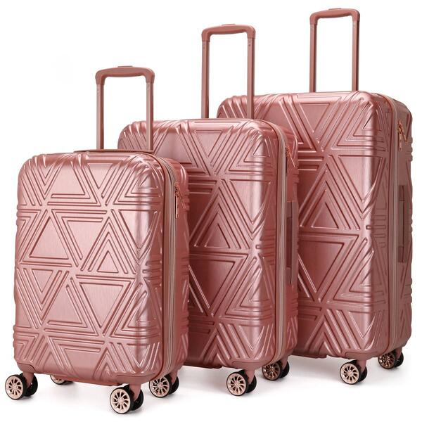 Badgley Mischka Contour 3pc. Expandable Luggage Set - image 