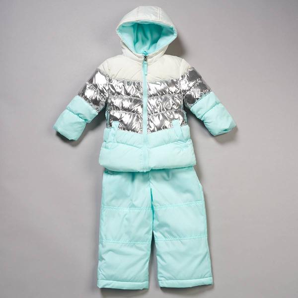 Toddler Girl Pink Platinum(R) Color Block Snowsuit