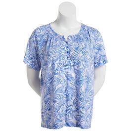 Plus Size Hasting & Smith Short Sleeve Peasant Blouse