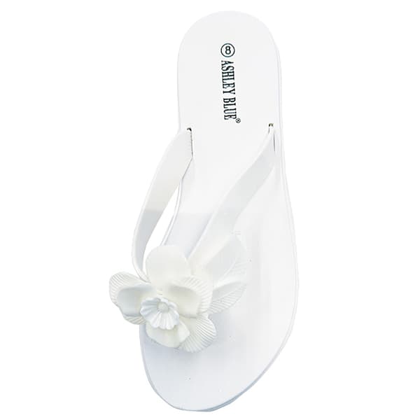 Womens Ashley Blue Bloom Chic Jelly Flip Flops