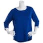 Womens Cable & Gauge 3/4 Sleeve Button Back Sweater - image 1