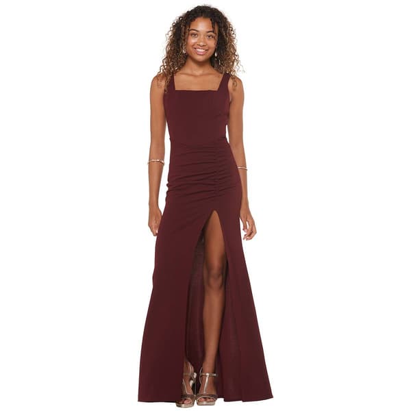 Juniors Emerald Sundae Divine Glamour Slit Sheath Dress - image 