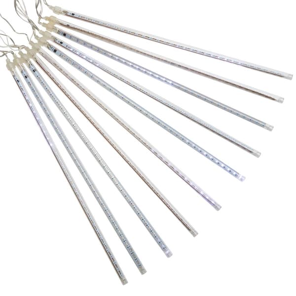Northlight 10ct. White LED Snowfall Icicle Christmas Tube Lights
