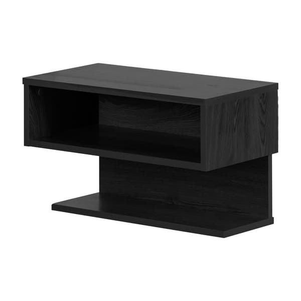 South Shore Fusion Gray Oak Floating Nightstand