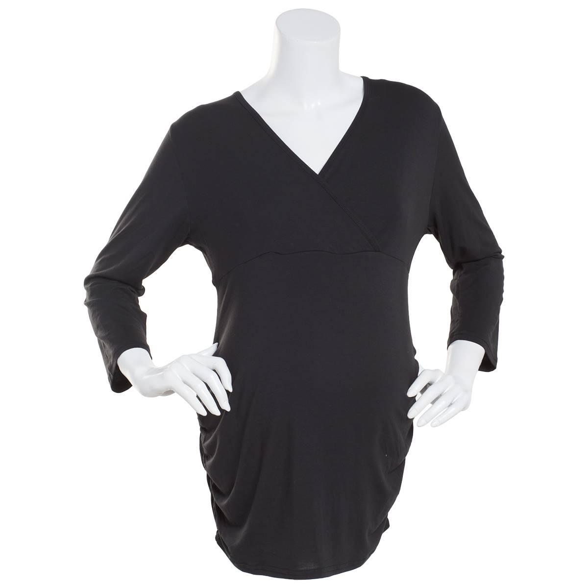 Womens Times Two Bracelet Sleeve V-Neck Maternity Nursing...