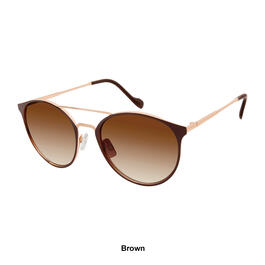 Womens Jessica Simpson Oval Slim Brow Bar Metal Sunglasses