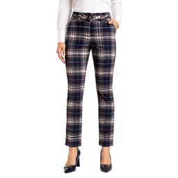Juniors Zoe + Phoebe Plaid Millennium Triple Button Dress Pants
