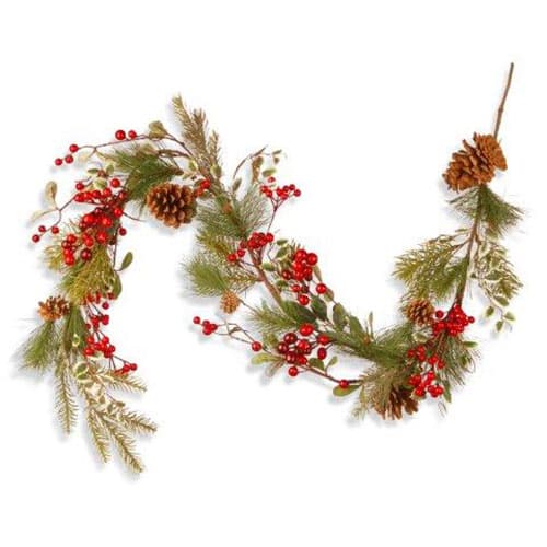 National Tree 60in. Berry & Cones Garland - image 