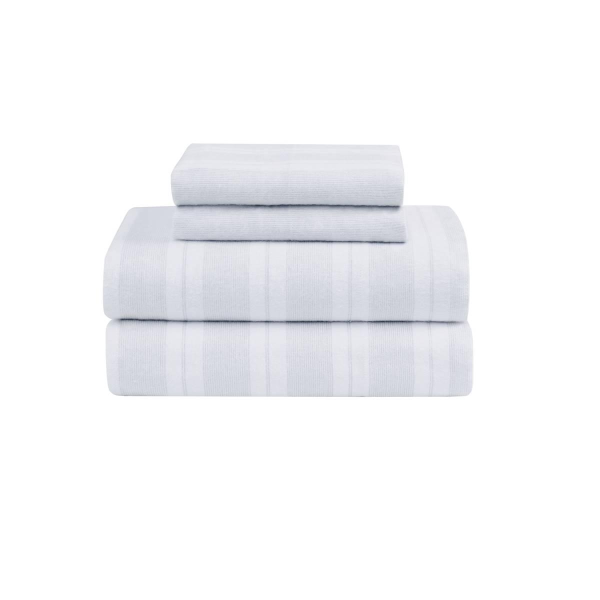 Truly Soft Bryce Stripe Twin Flannel Sheet Set