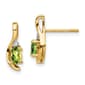 Gemstone Classics&#40;tm&#41; 14kt. Yellow Gold Oval Peridot Stud Earrings - image 1