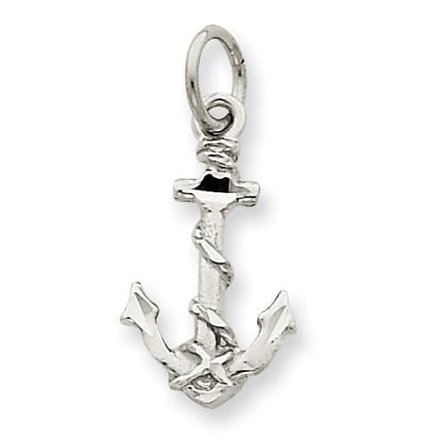 Gold Classics&#40;tm&#41; 14k. White-Gold Anchor Charm - image 