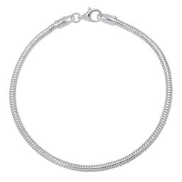 Sterling Silver Real Snake Chain Bracelet