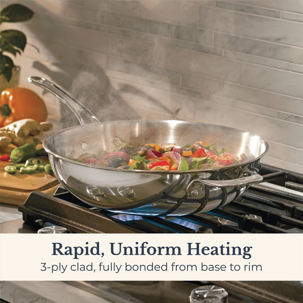Anolon® EverLast Tri-Ply Clad 12.5in. Stir Fry with Helper Handle