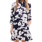 Womens Emma & Michele Long Sleeve Floral Ruffle Hem Shirtdress - image 3