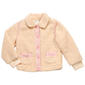 Girls (4-6x) Derek Heart Sherpa Floral Trim Jacket - image 2
