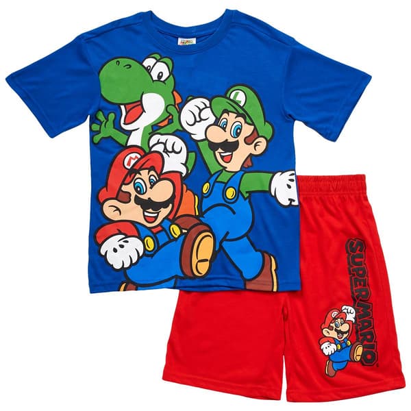 Boys (8-16) Nintendo Super Mario(tm) 2pc. Top & Shorts Set - Blue