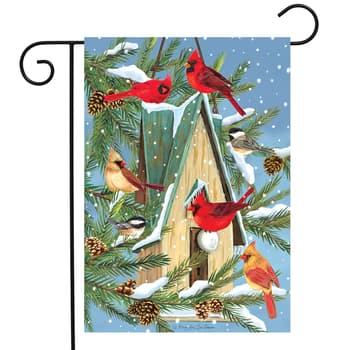 Briarwood Lane Snowfall Birdhouse Garden Flag - Boscov's