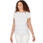 Womens Skye’s the Limit Sunny Blue Skies Floral Lace Blouse - image 3