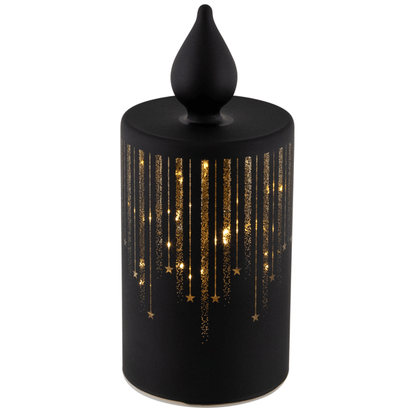 Northlight LED Glass Candle with Stars Christmas Decoration