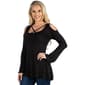 Womens 24/7 Comfort Apparel Long Sleeve Strappy Neck Flared Tunic - image 3
