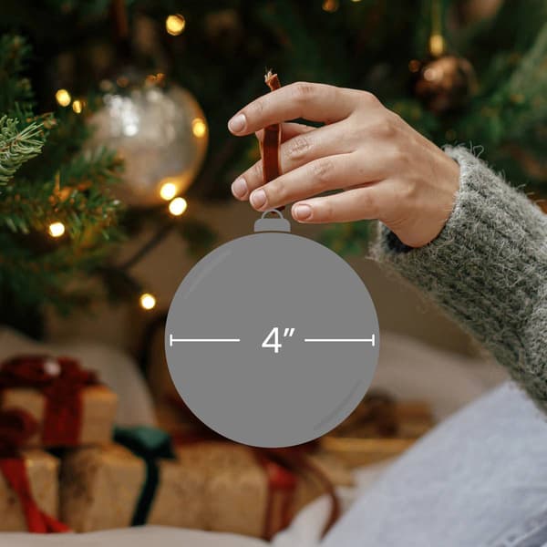 DAK 6ct. Silver Retro Reflect Christmas Ball Ornament Set