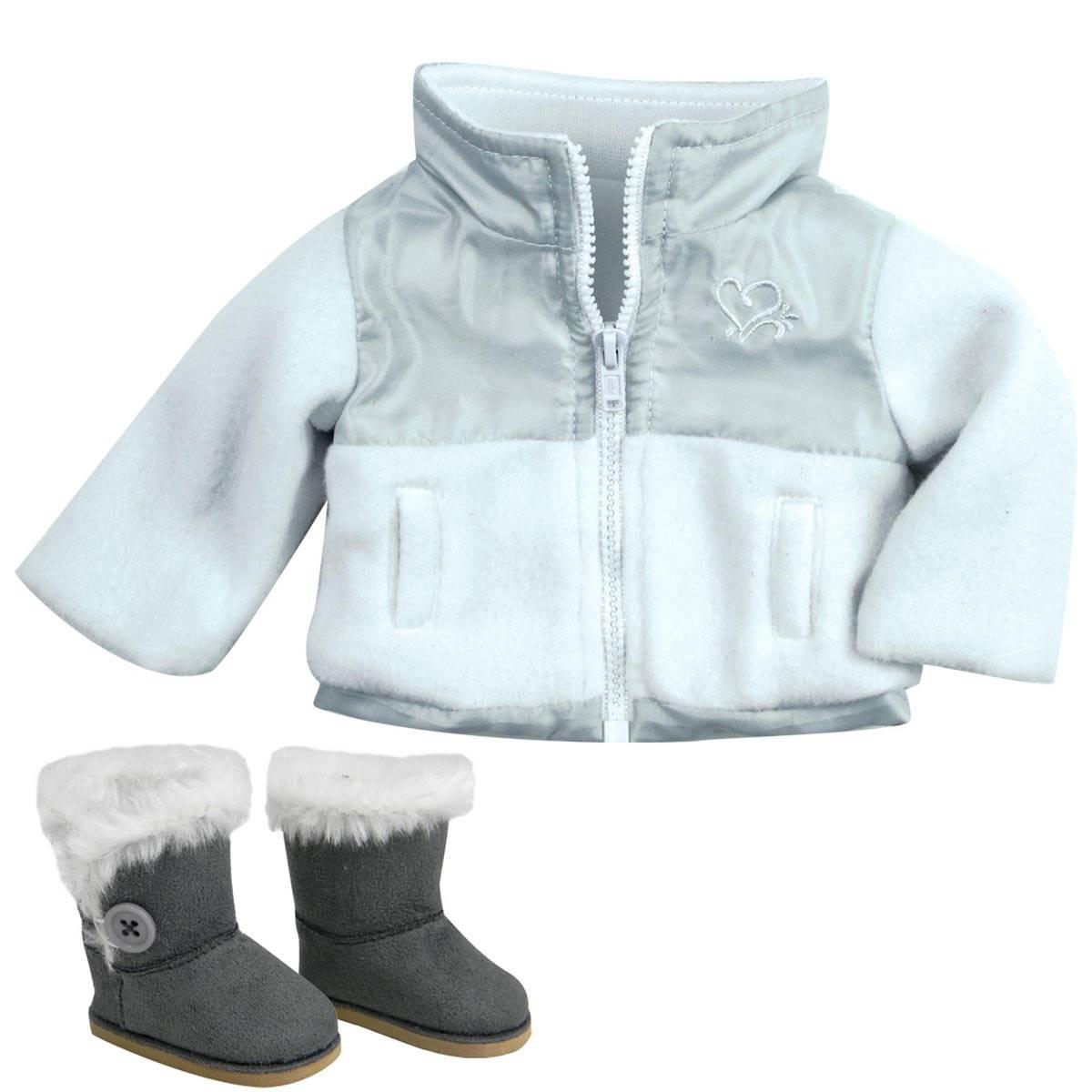 Sophia’s® Nylon and Fleece Jacket and Boot Set
