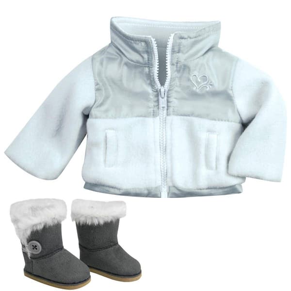 Sophia's(R) Nylon and Fleece Jacket and Boot Set