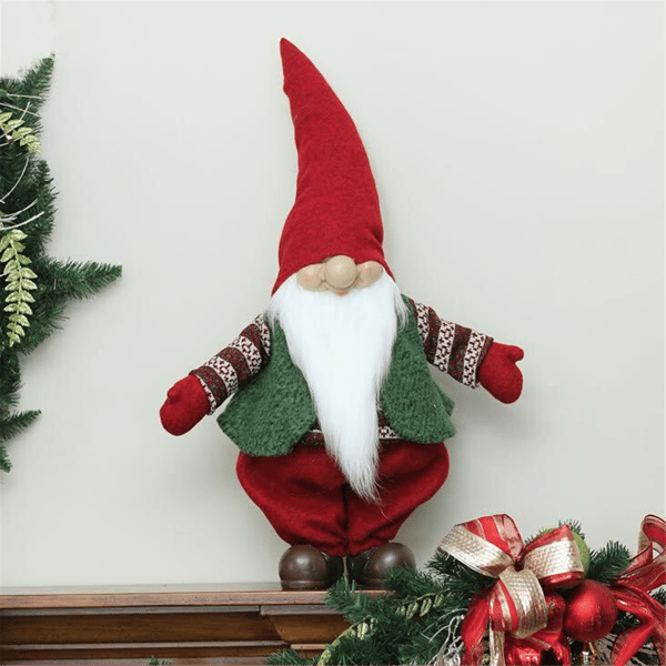 Northlight Gnome with Pointy Hat & Sweater Vest Christmas Figure