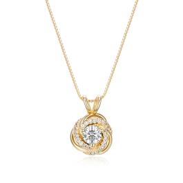 Forever Facets 18kt. Gold White Sapphire Necklace
