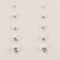 Design Collection 5pc. Silver-Tone CZ Round Stone Stud Earrings - image 1