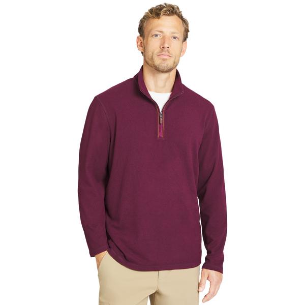 Mens Big & Tall LANDS'' END(R) Upland Pique 1/4 Zip Sweater - image 