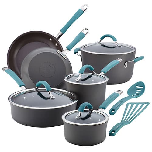 Rachael Ray Cucina 12pc. Hard-Anodized Nonstick Cookware Set
