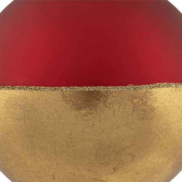 Northlight 3.5in. Red & Gold Glass Ball Christmas Ornament