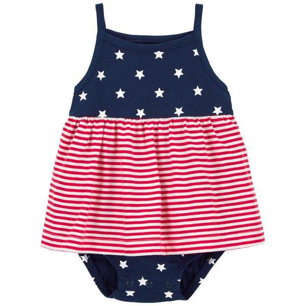 Baby Girl &#40;NB-24M&#41; Carters&#40;R&#41; Stars & Stripes Sunsuit - image 