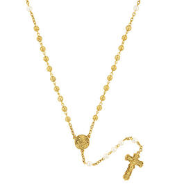 Symbols of Faith Gold Filigree Rosary Y-Necklace