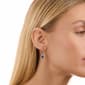 Athra Silver Plated 6mm Round Blue Bezel Leverback Earrings - image 3