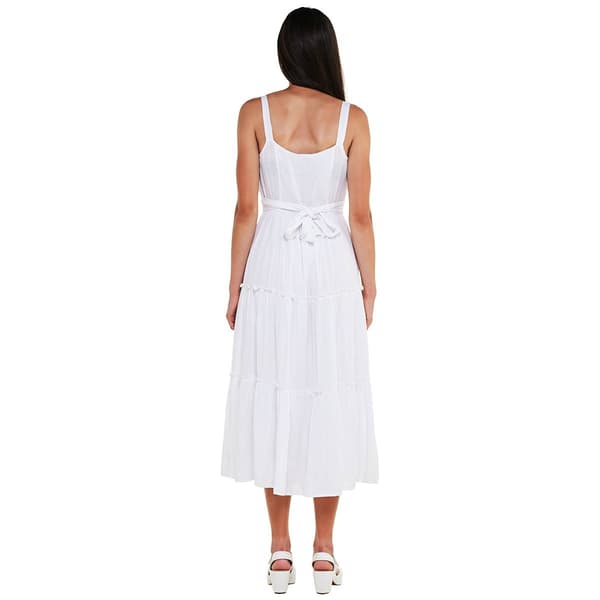 Juniors Trixxi Tied Up Linen Midi Dress