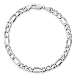 Gold Classics(tm) 5.75mm. 14kt. White Gold Figaro Bracelet