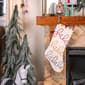 National Tree 20in. "Falala" White Embroidered Stocking - image 2
