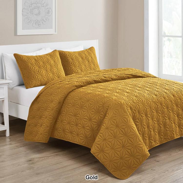 VCNY Home Kaleidoscope Embossed Geometric Quilt