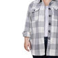 Plus Size Mountain Ridge Long Sleeve Twill Checkered Shacket - image 3