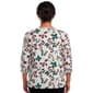 Petite Hasting & Smith 3/4 Sleeve Spring Leaf Split Neck Tee - image 3
