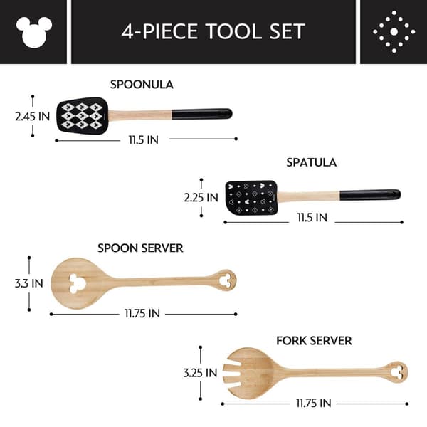 Disney Home Monochrome 4pc. Kitchen Tool Set